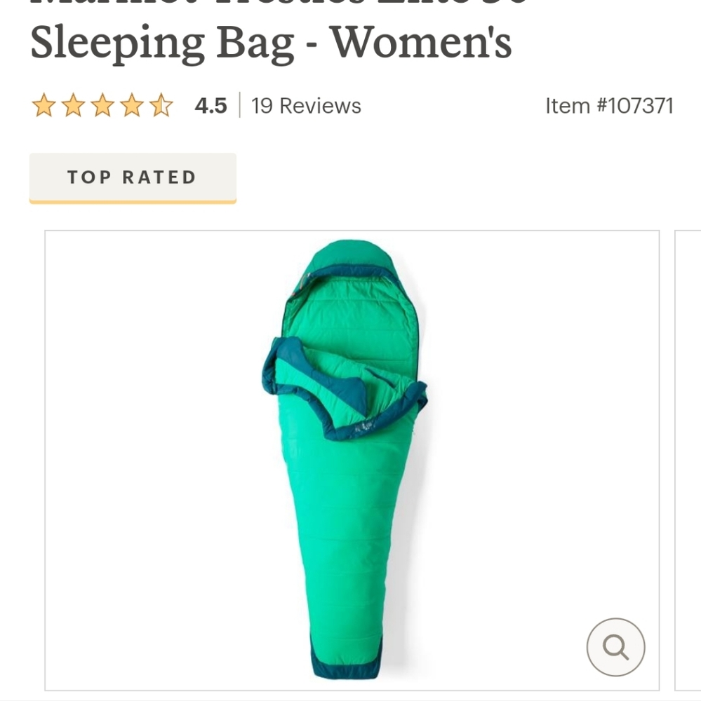 Marmot womens trestles elite 30 reg mummy sleeping bag